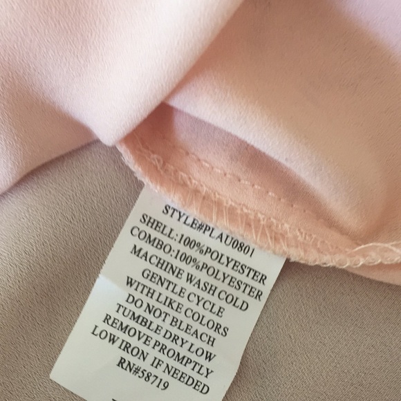 NY Collection Blush Pink Blouse NWOT - Picture 5 of 5
